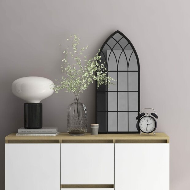 Spiegel 70x30 cm ijzer zwart 1