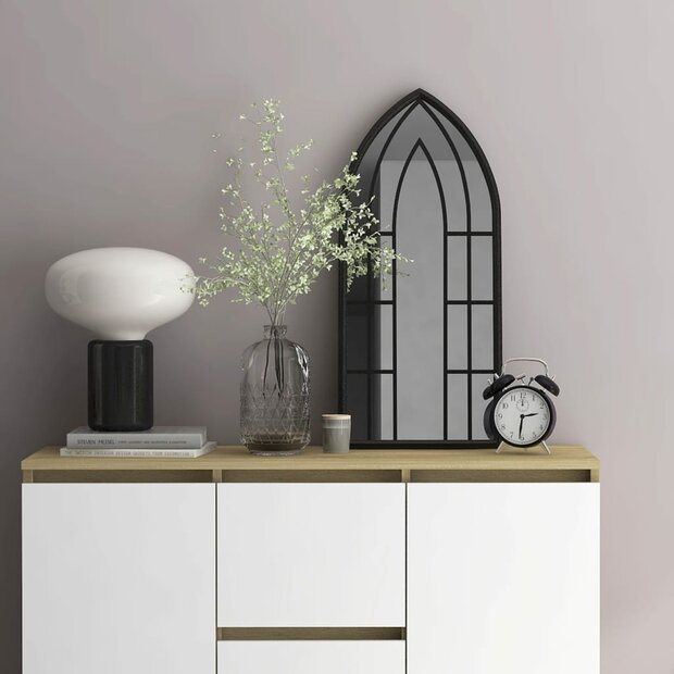Spiegel 70x30 cm ijzer zwart 1