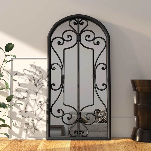Spiegel 70x30 cm ijzer zwart 1