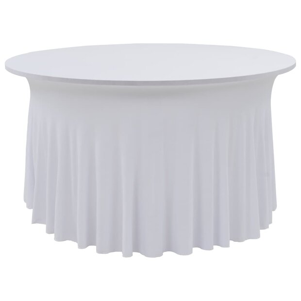 2 st Tafelhoezen stretch met rok 150x74 cm wit 1
