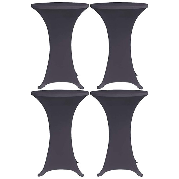 Tafelhoes stretch 4 st 80 cm antraciet 1