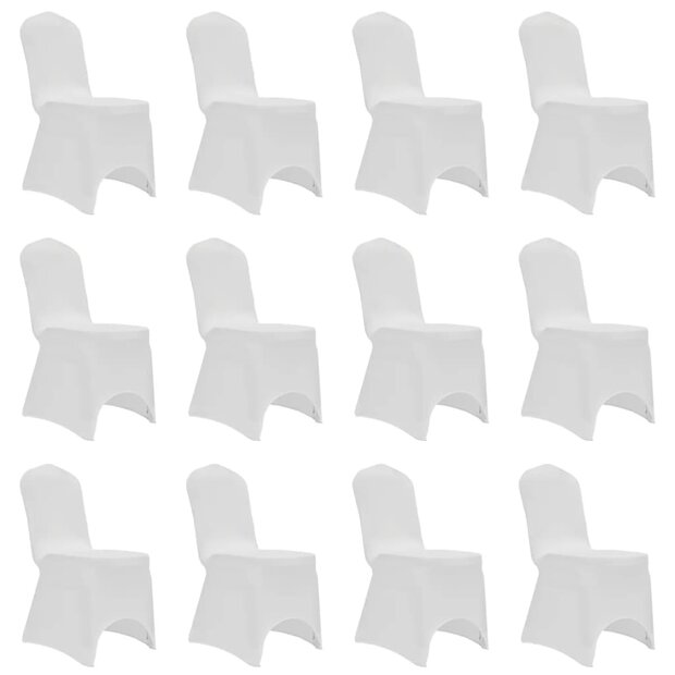 Stoelhoezen stretch 12 st wit 1