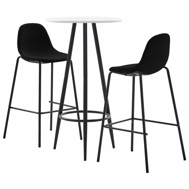 3-delige Barset stof zwart 1