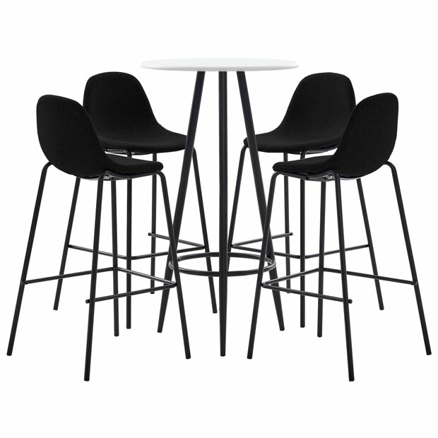 5-delige Barset stof zwart 1