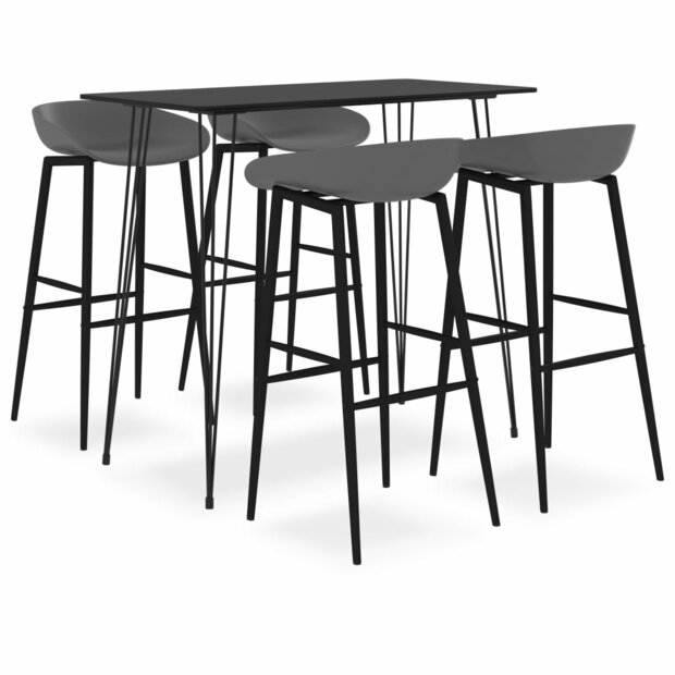 5-delige Barset zwart en grijs 1