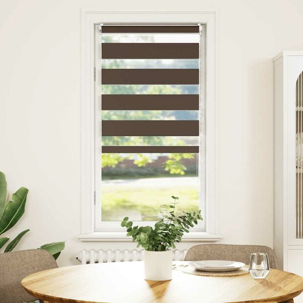 Duo Rolgordijn 40x100 cm stofbreedte 36,7 cm koffiebruin 1