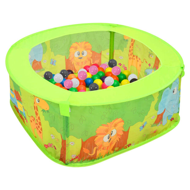 Ballenbak voor kinderen met 300 ballen 75x75x32 cm 1