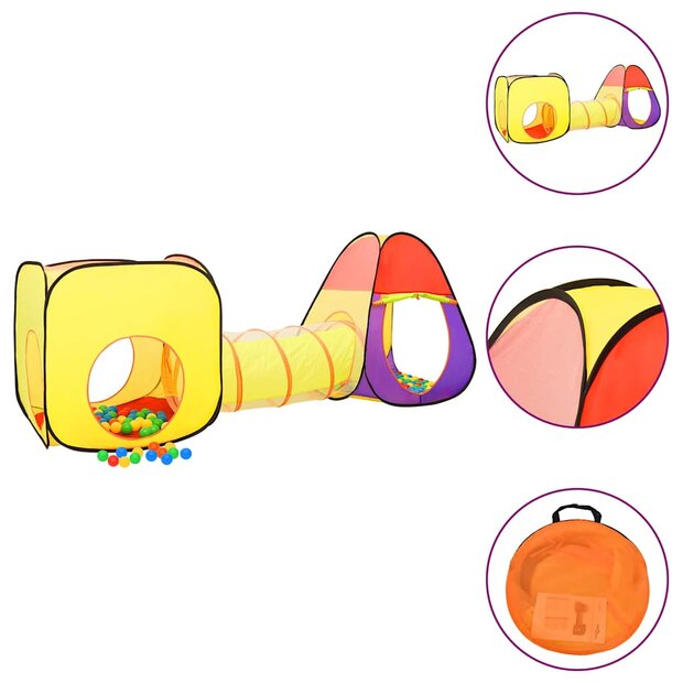 Kinderspeeltent met 250 ballen 255x80x100 cm meerkleurig 1
