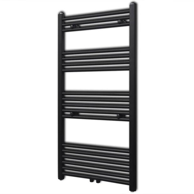 Radiator / handdoekenrek recht 600x1160 mm zwart 1