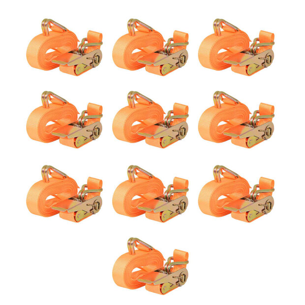 Spanbanden 0,4 ton 6mx25mm oranje 10 st 1