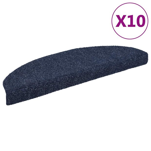 Trapmatten Zelfklevend 10 stuks 65x21x4 cm Blauw Halfrond Groot 1