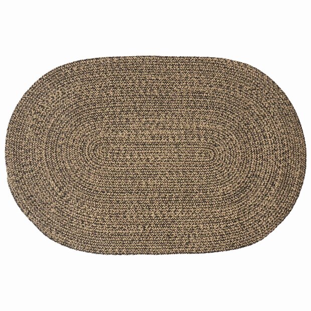 Vloerkleed Zwart 100 x 152 cm Jute 1