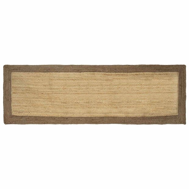 Vloerkleed Grijs 80 x 200 cm Jute 1