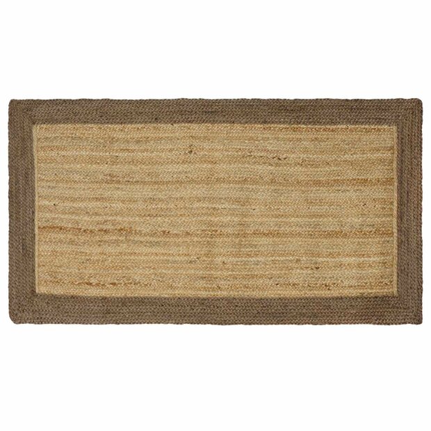 Vloerkleed Grijs 100 x 200 cm Jute 1