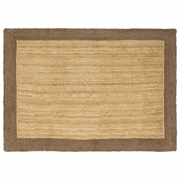 Vloerkleed Grijs 120 x 170 cm Jute 1