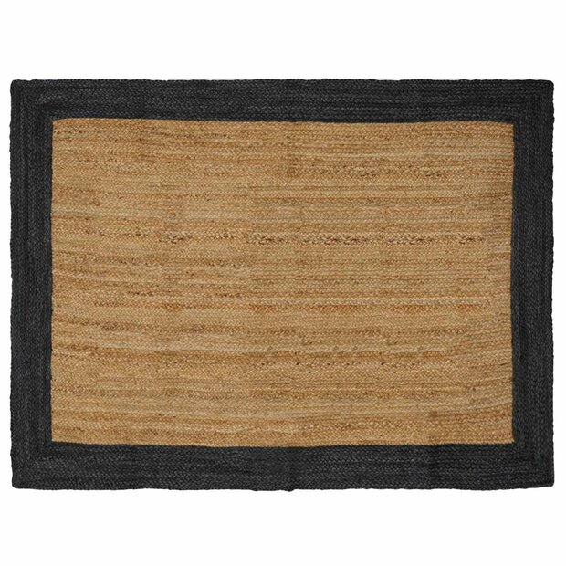 Vloerkleed Donkergrijs 120 x 170 cm Jute 1