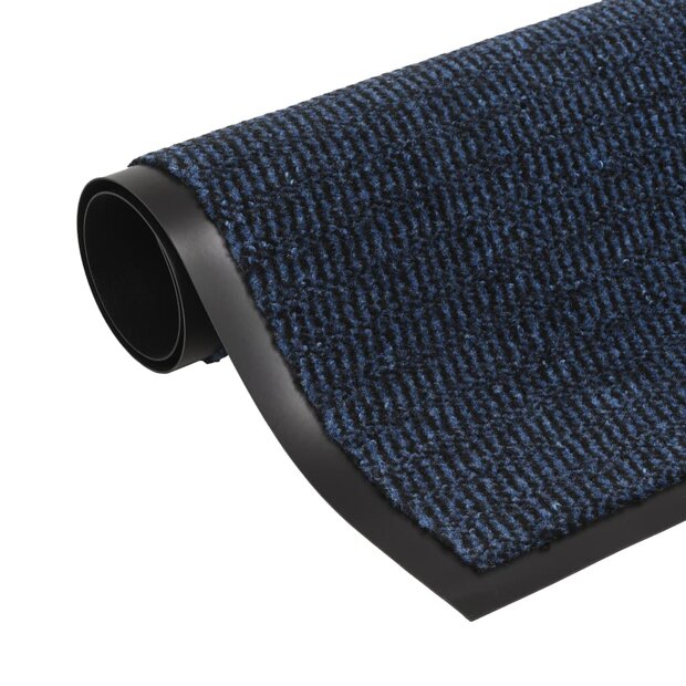 Droogloopmat rechthoekig getuft 80x120 cm blauw 1