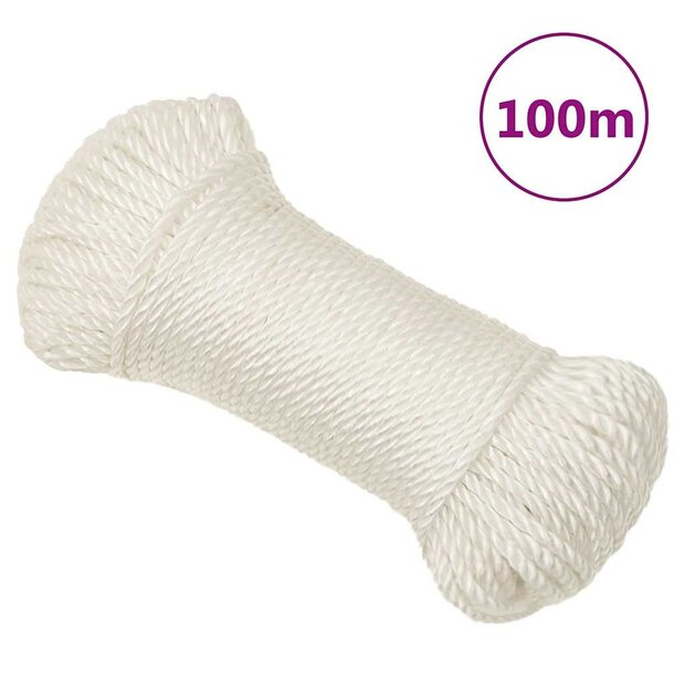 Werktouw 6 mm 100 m polypropeen wit 1