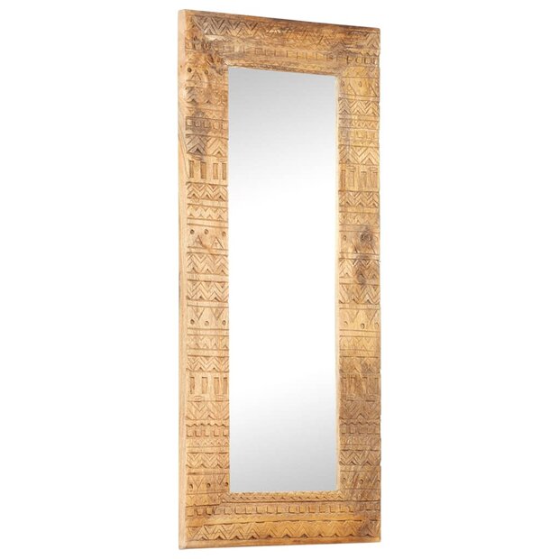 Spiegel handgesneden 110x50x2,5 cm massief mangohout 1