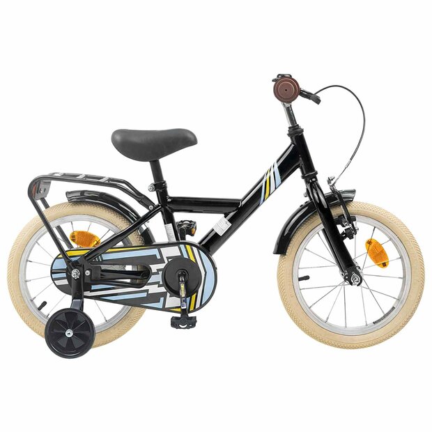 Kinderfiets 14 Inch voor 3-5 jaar oud Zwart 1