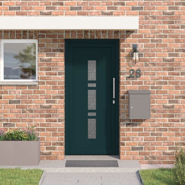 Voordeur Antracietkleurig 98 x 208 cm PVC 1