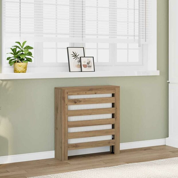 Radiatorombouw 78x20x82 cm bewerkt hout artisanaal eikenkleur 1