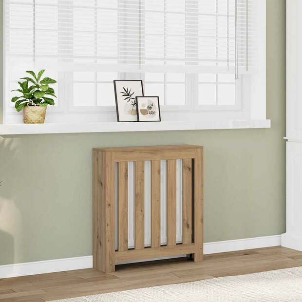 Radiatorombouw 78x20x82 cm bewerkt hout artisanaal eikenkleur 1