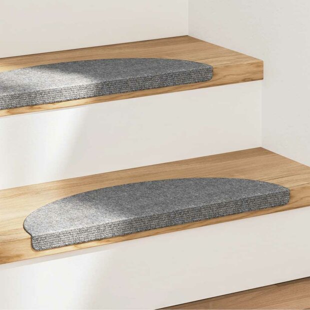 Trapmatten zelfklevend 15 st 56x17x3 cm grijs 1