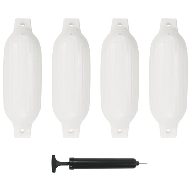 Bootstootkussens 4 st 41x11,5 cm PVC wit 1