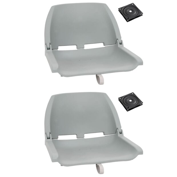 4-delige Bootstoelen set inklapbaar grijs 1