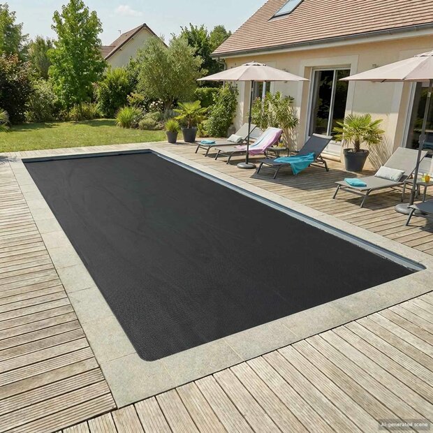 Zonne zwembadoverkapping extra zwaar 800 x 500 cm 400 &mu;m 1