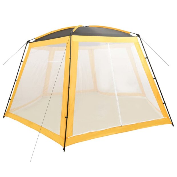 Zwembadtent 590x520x250 cm stof geel 1