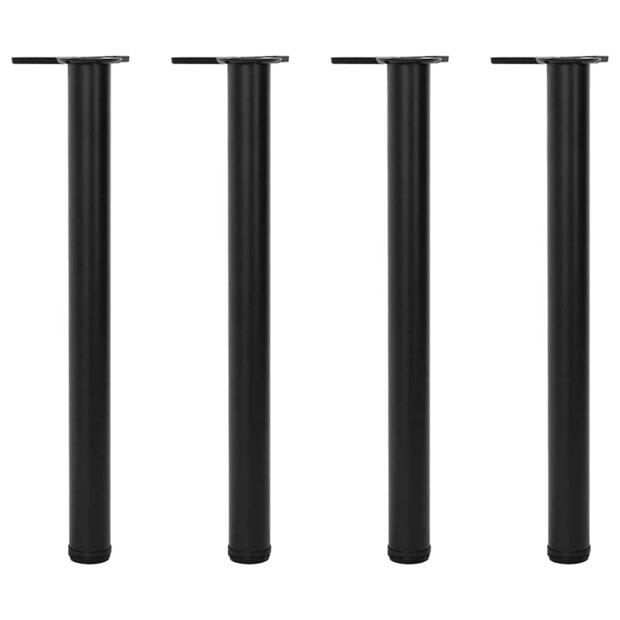 Tafelpoten in hoogte verstelbaar zwart 710 mm 4 st 1
