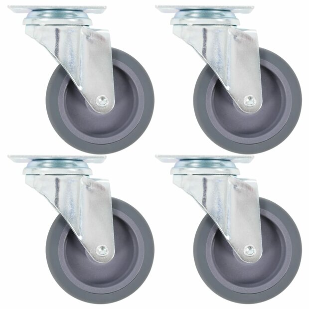 Zwenkwielen 4 st 75 mm 1