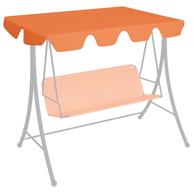 Vervangingsluifel voor schommelbank 150/130x105/70 cm oranje 1