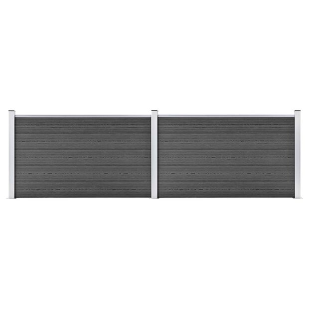 Schuttingpanelenset 353x105 cm HKC zwart  1