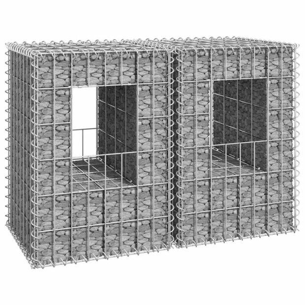 Schanskorfpalen 2 st 40x40x60 cm ijzer 1
