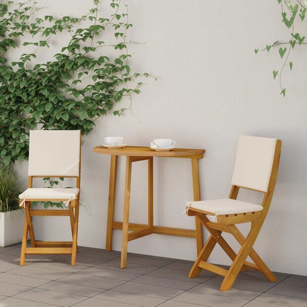 Bistrostoelen voor buiten 2 pcs Cr&egrave;mewit 38 x 46 x 85 cm 1