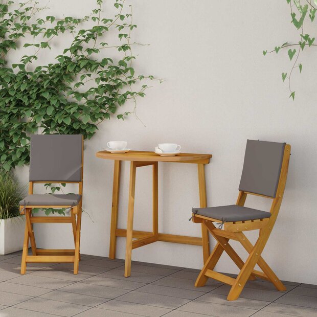 Bistrostoelen voor buiten 2 pcs Donkergrijs 38 x 46 x 85 cm 1