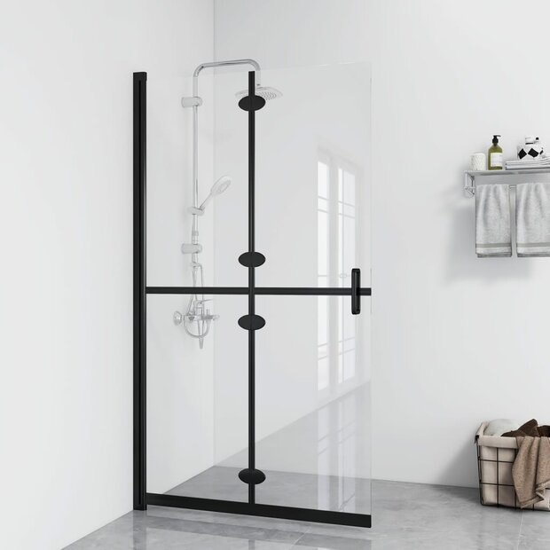 Inloopdouchewand inklapbaar 80x190 cm ESG-glas transparant 1