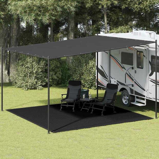 Tenttapijt 400x400 cm HDPE zwart 1