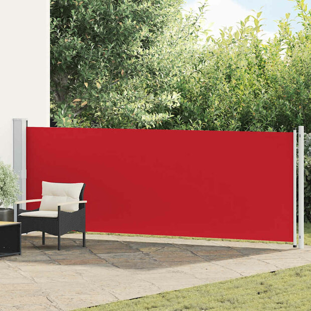 Tuinscherm uittrekbaar 140x600 cm rood 1