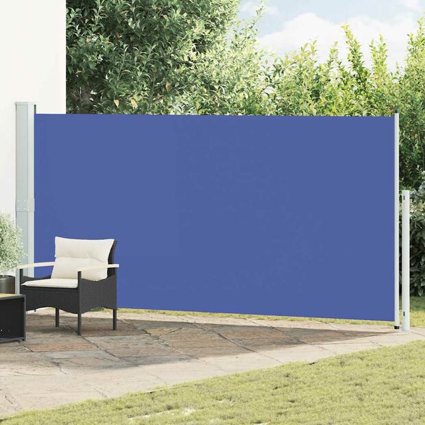 Tuinscherm uittrekbaar 180x500 cm blauw 1