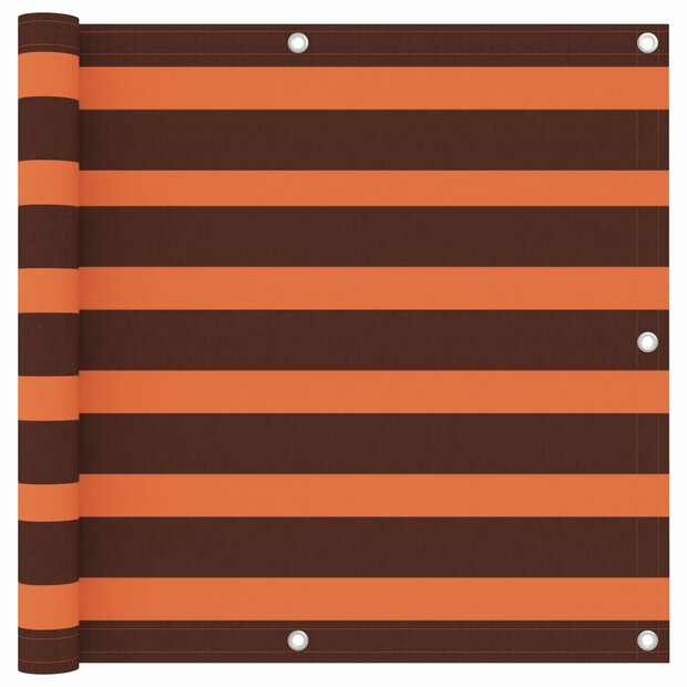 Balkonscherm 90x400 cm oxford stof oranje en bruin 1