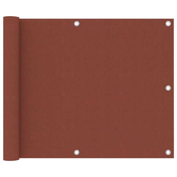 Balkonscherm 75x500 cm oxford stof terracotta 1