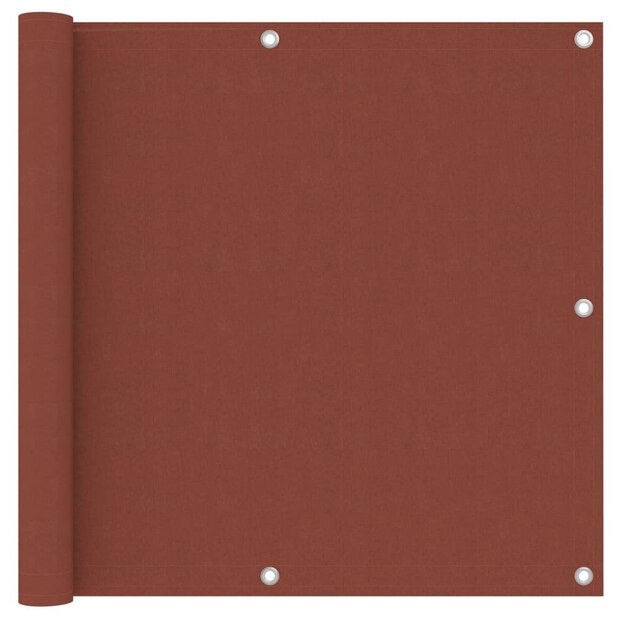 Balkonscherm 90x300 cm oxford stof terracotta 1