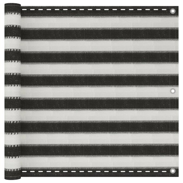 Balkonscherm 90x500 cm HDPE antracietkleurig en wit 1