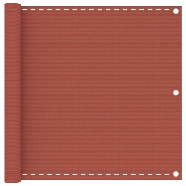 Balkonscherm 90x400 cm HDPE terracottakleurig 1