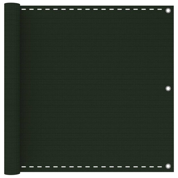 Balkonscherm 90x400 cm HDPE donkergroen 1