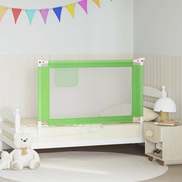 Bedhekje peuter 120x25 cm stof groen 1